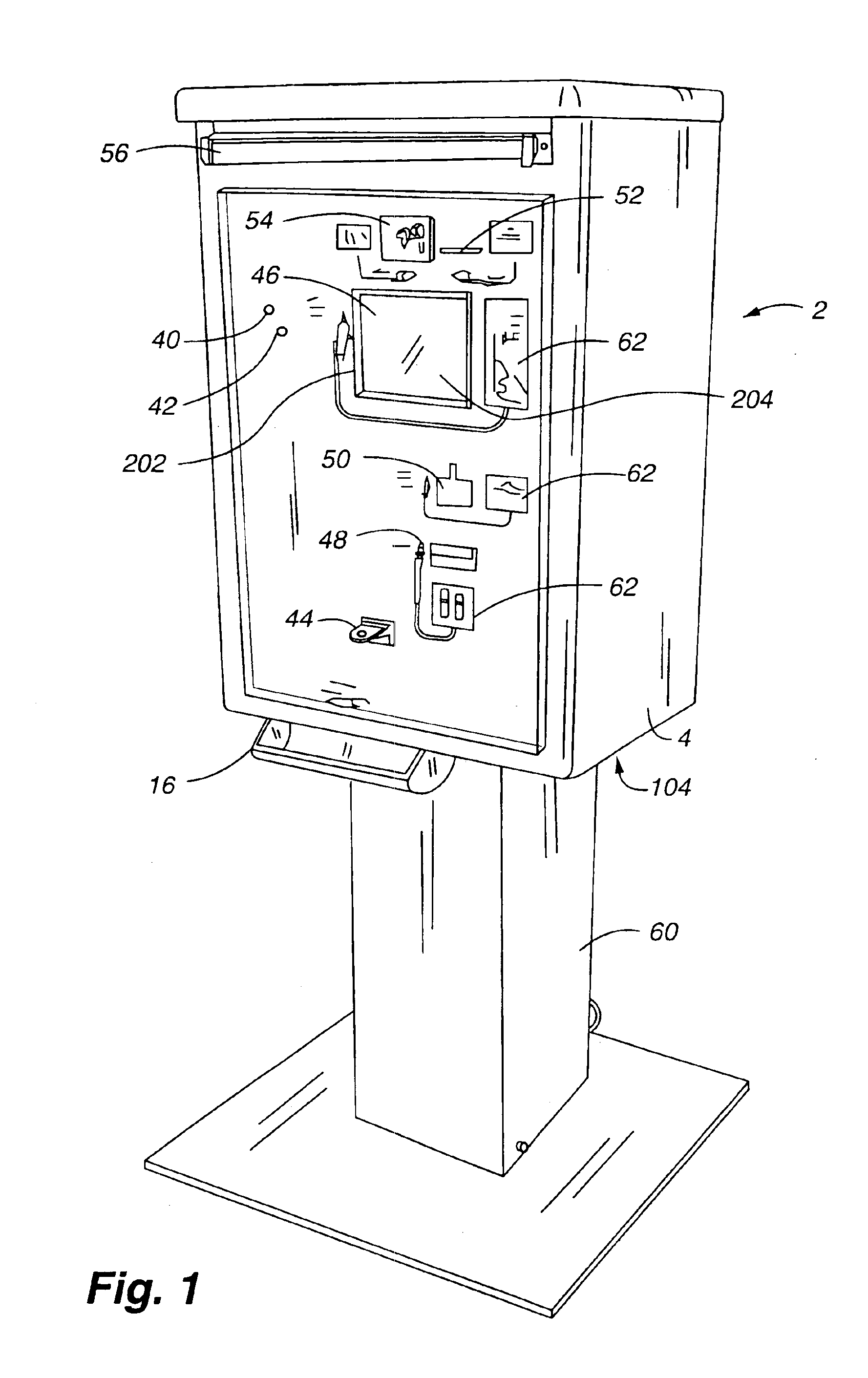 Automated fee collection and parking ticket dispensing machine