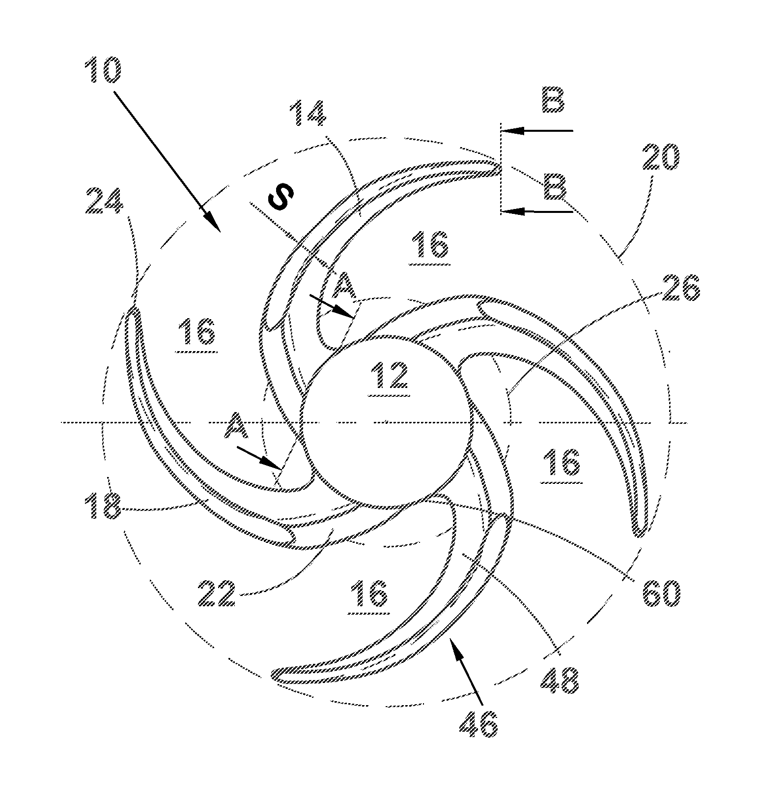 Rotor for a centrifugal flow machine and a centrifugal flow machine