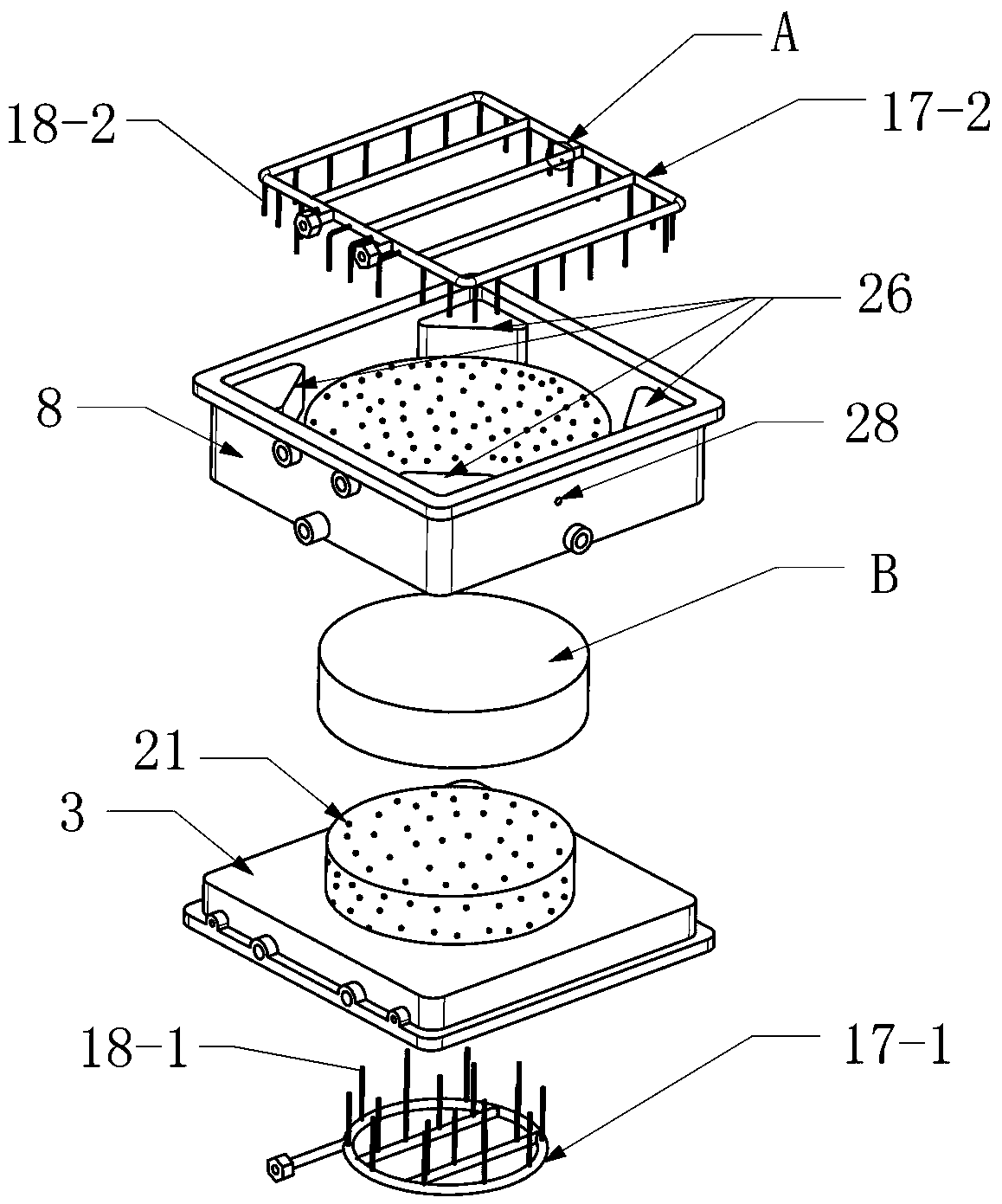 Molding device of lost-mold white mold