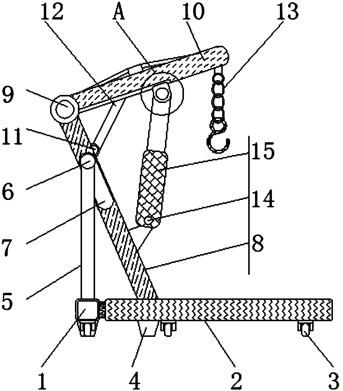 Folding type engine lifting machine