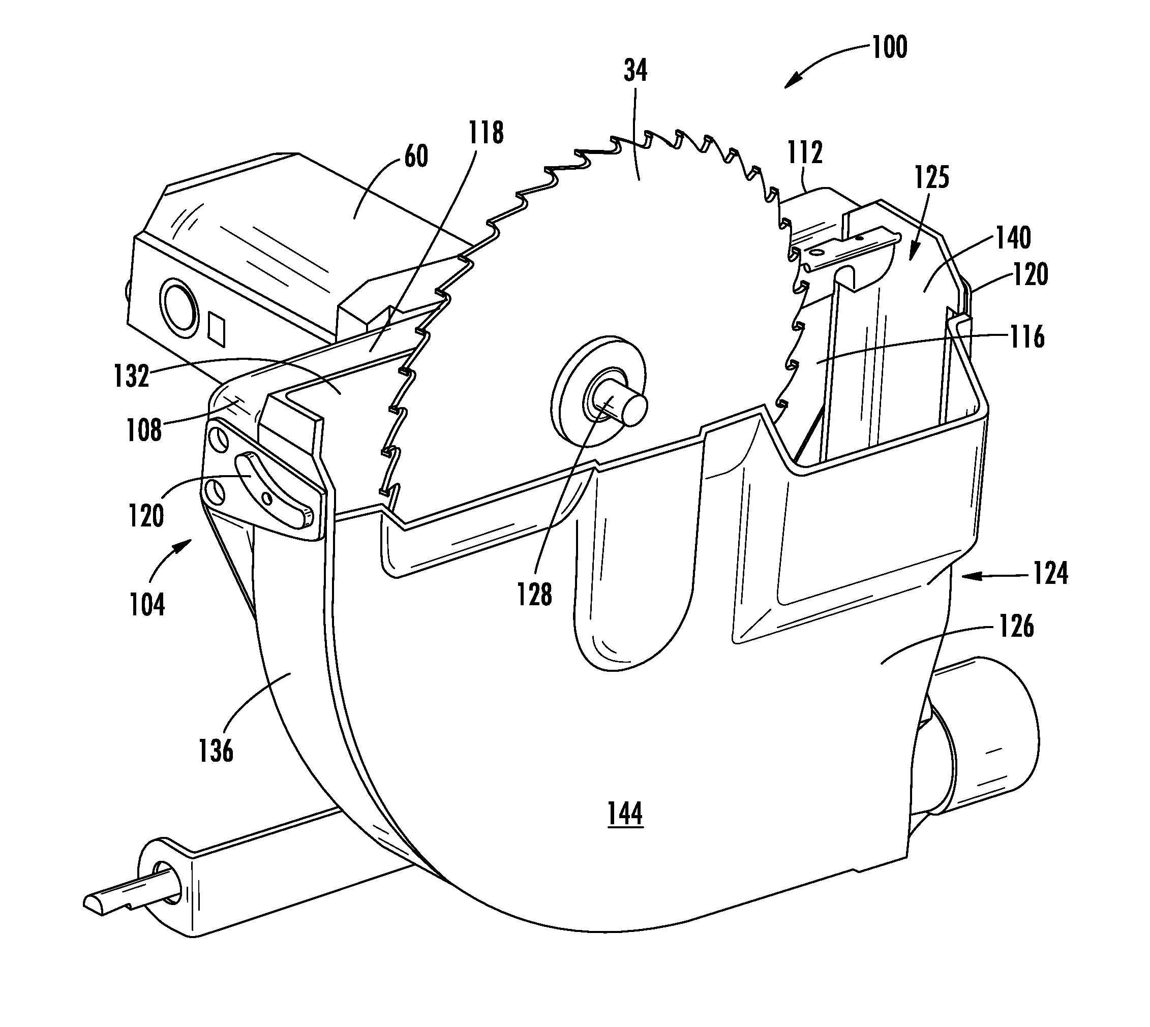 Removable Dust Compartment for Power Tool