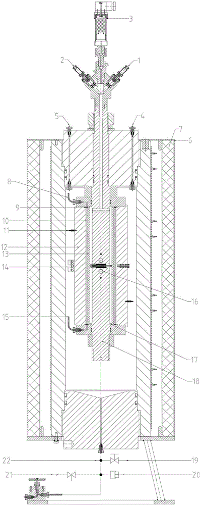 Dynamic testing device for isolation ability of cementing sheath and experimental method