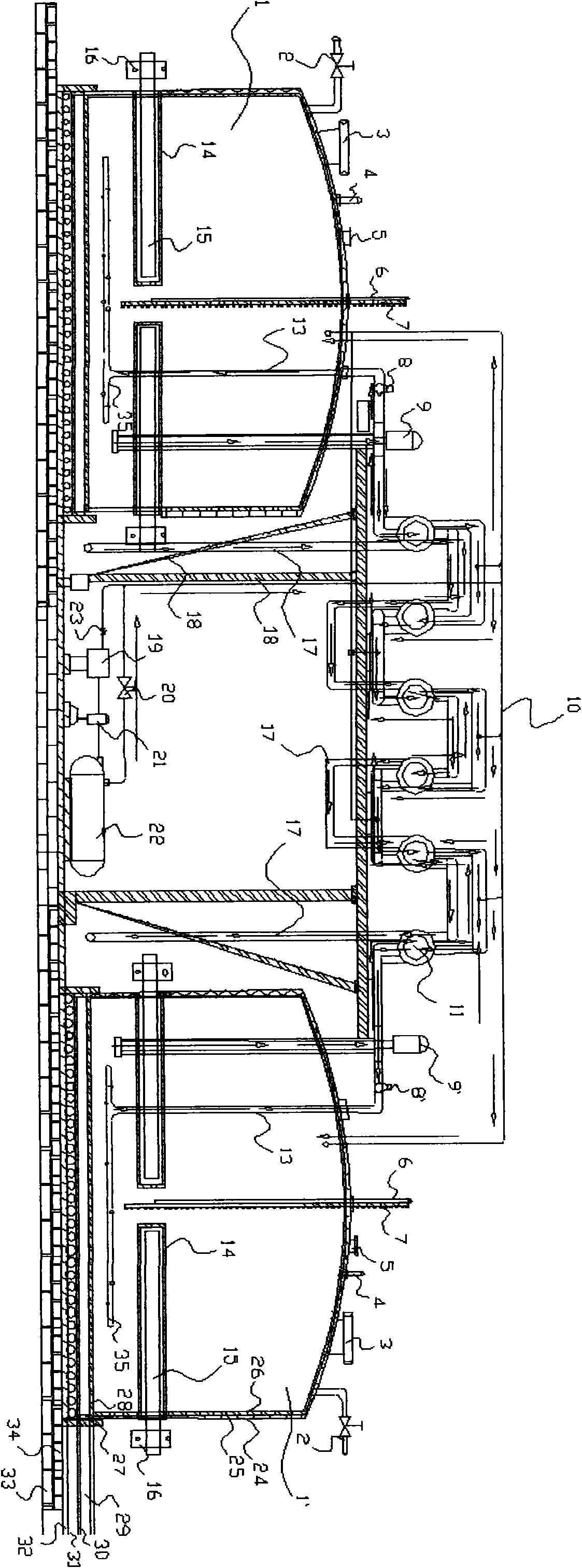 Salt-melting heat-storing warehouse