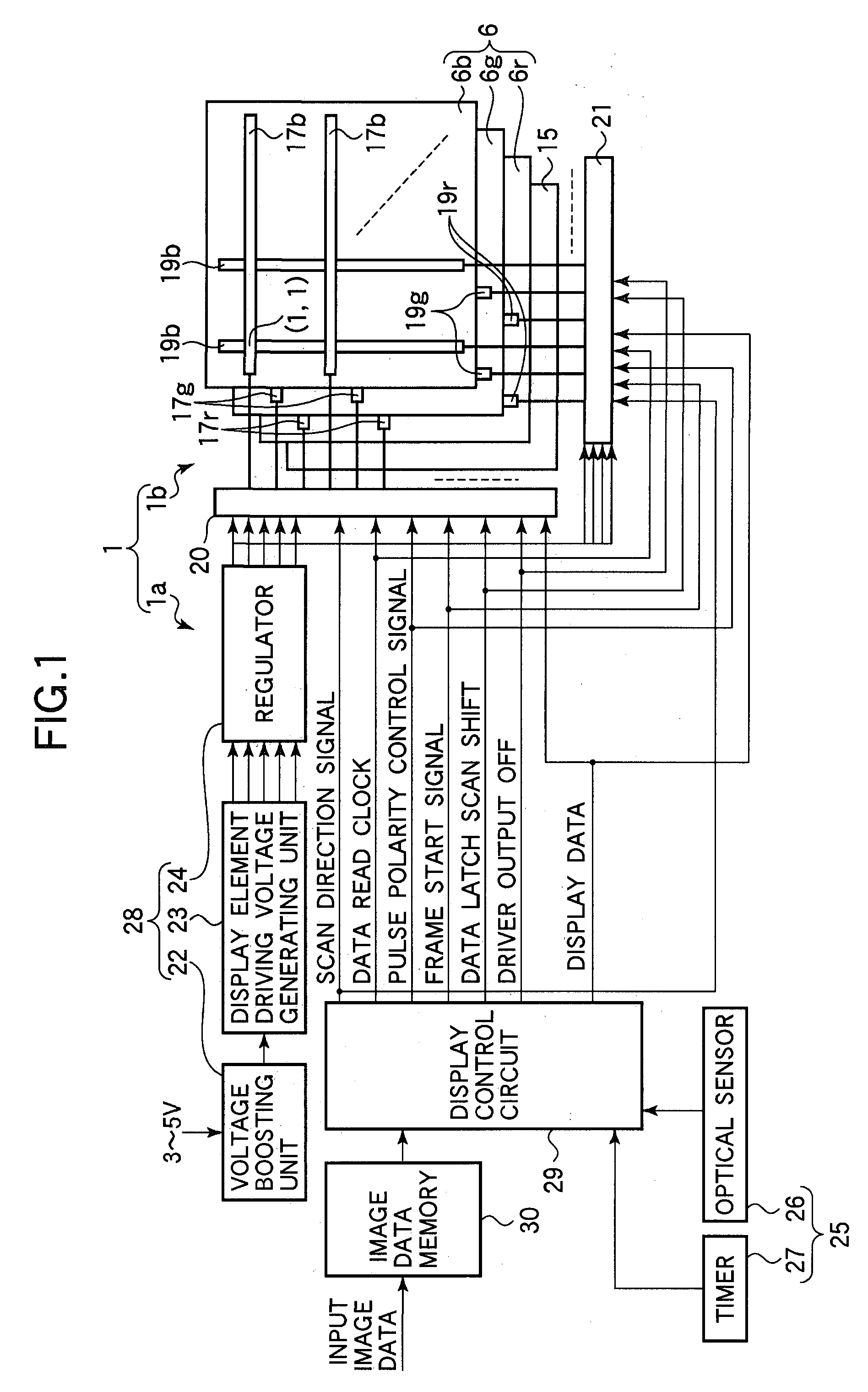 Display element, electronic paper including the same, electronic terminal apparatus including the same, display system including the same, and method of processing image in display element