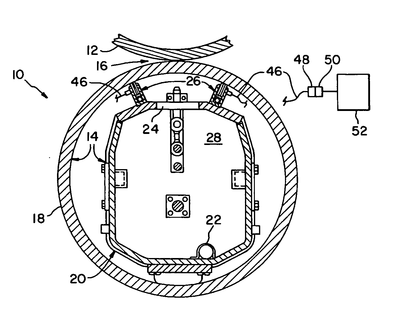 Wear indicator for seal strip in a suction box of a paper machine