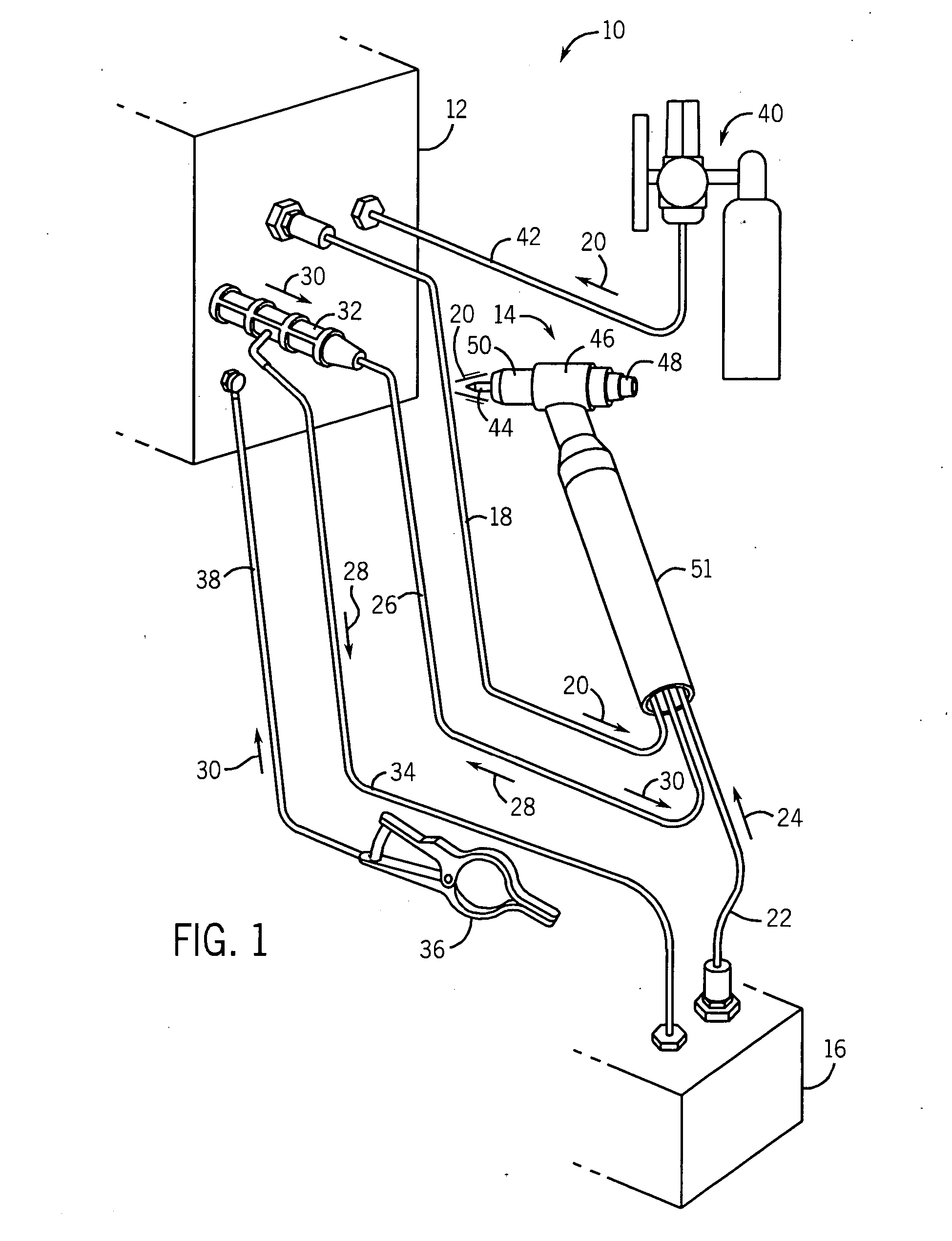 System for cooling a liquid-cooled welding device