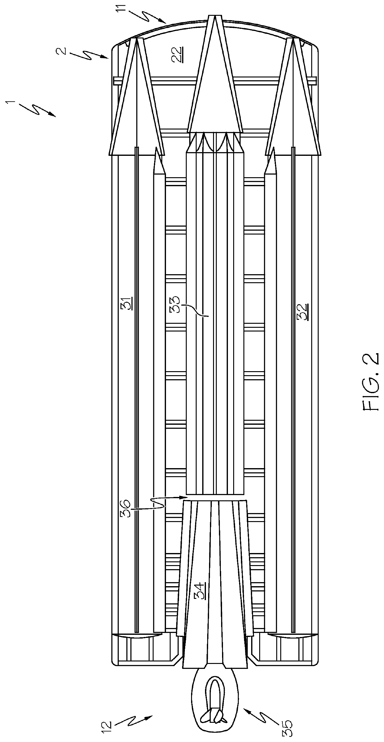 Pontoon-style vessel having motor pod providing extreme turning radius and performance handling