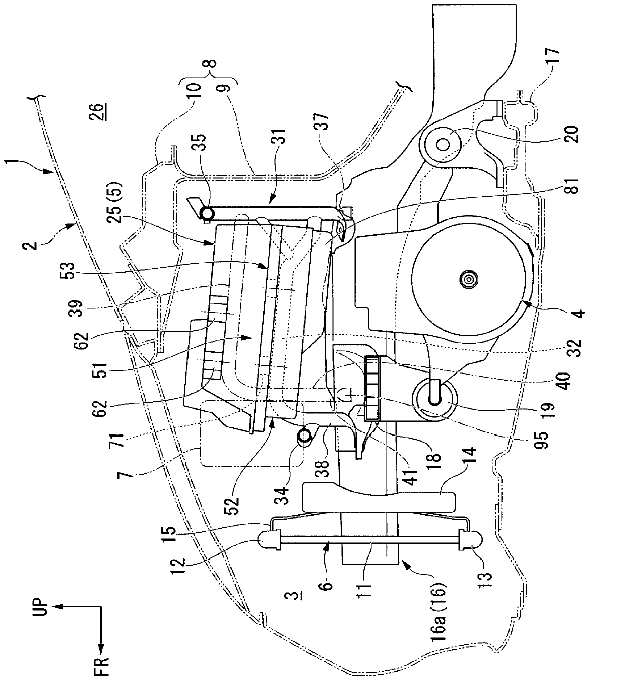 Protection structure of power control unit