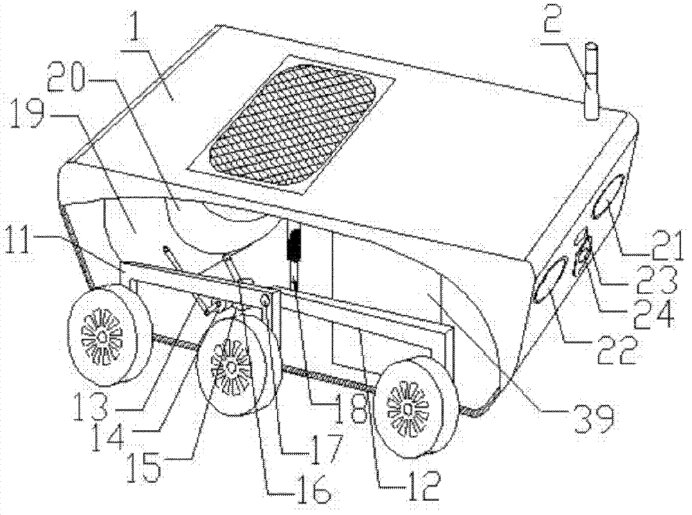 All-terrain ducted dust-removal robot