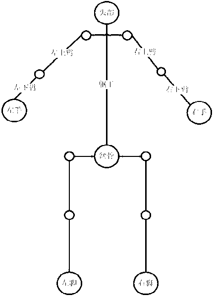 Body action identification method and system based on depth image induction