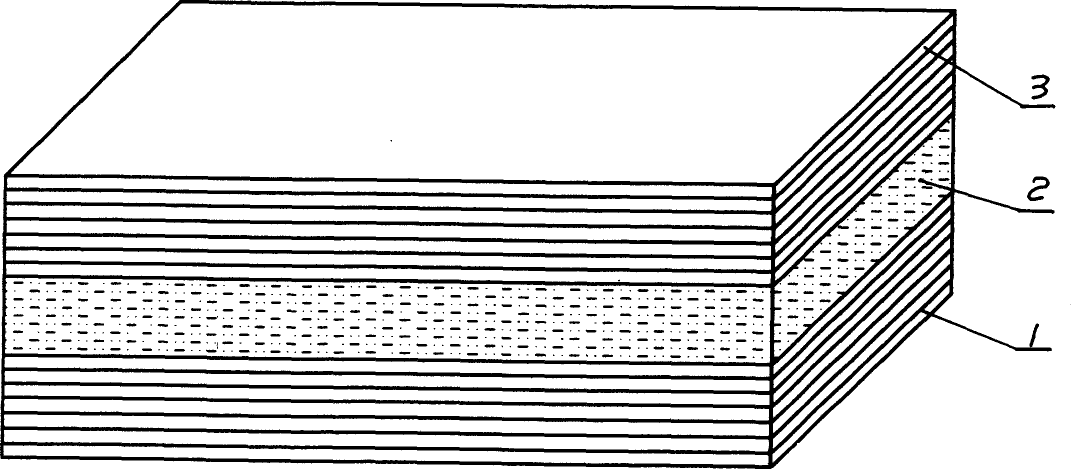 Baseboard plywood of high-intensity composite container