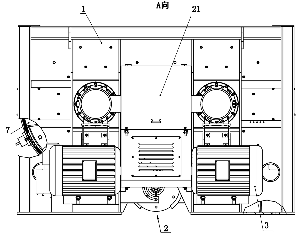 Large-scale concrete mixing engine for irrigation works