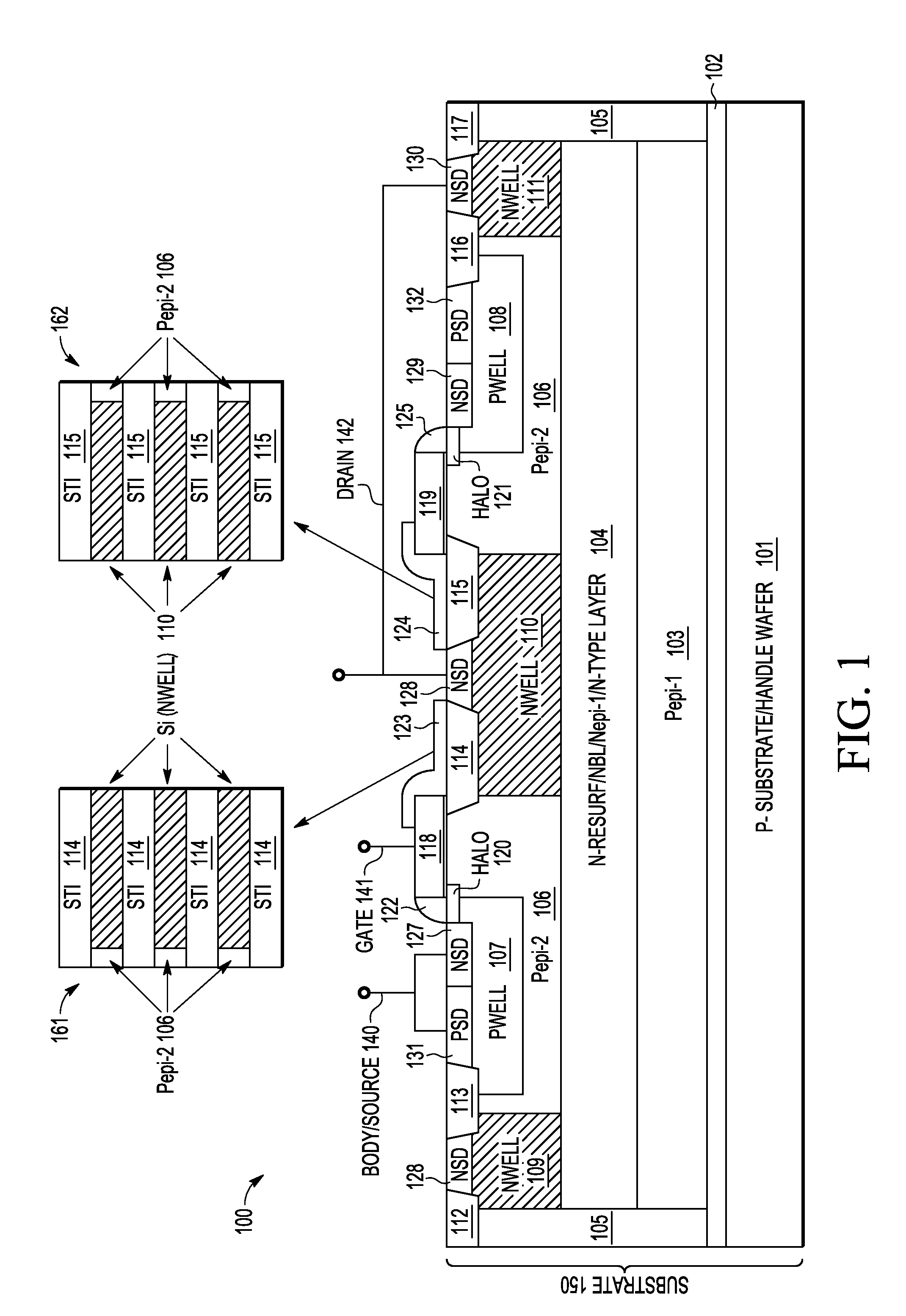 Partially Depleted Dielectric Resurf LDMOS