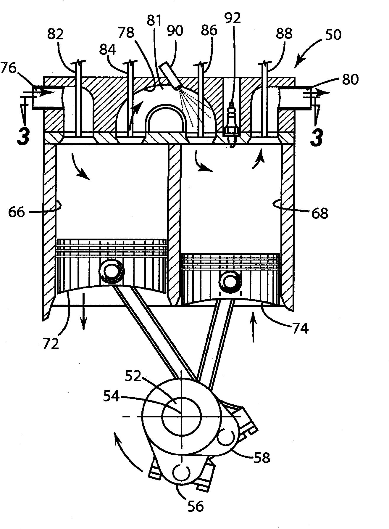 Part-load control in a split-cycle engine