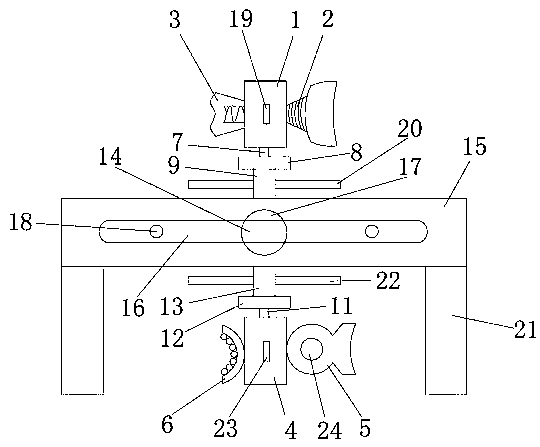 A bottle pushing machine for glass bottle production with pressure buffer device