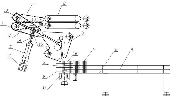 Non-woven fabric napkin arrangement and output device and transportation method