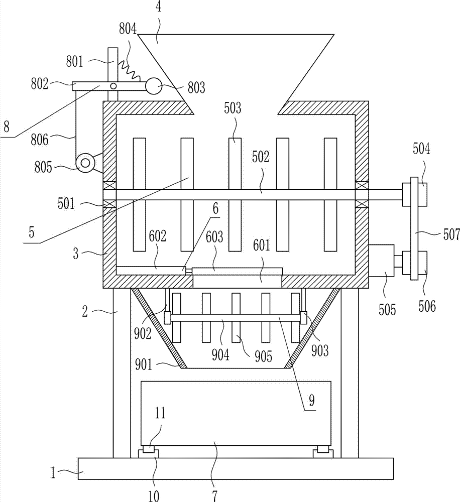 Feed mixing device for raising livestock