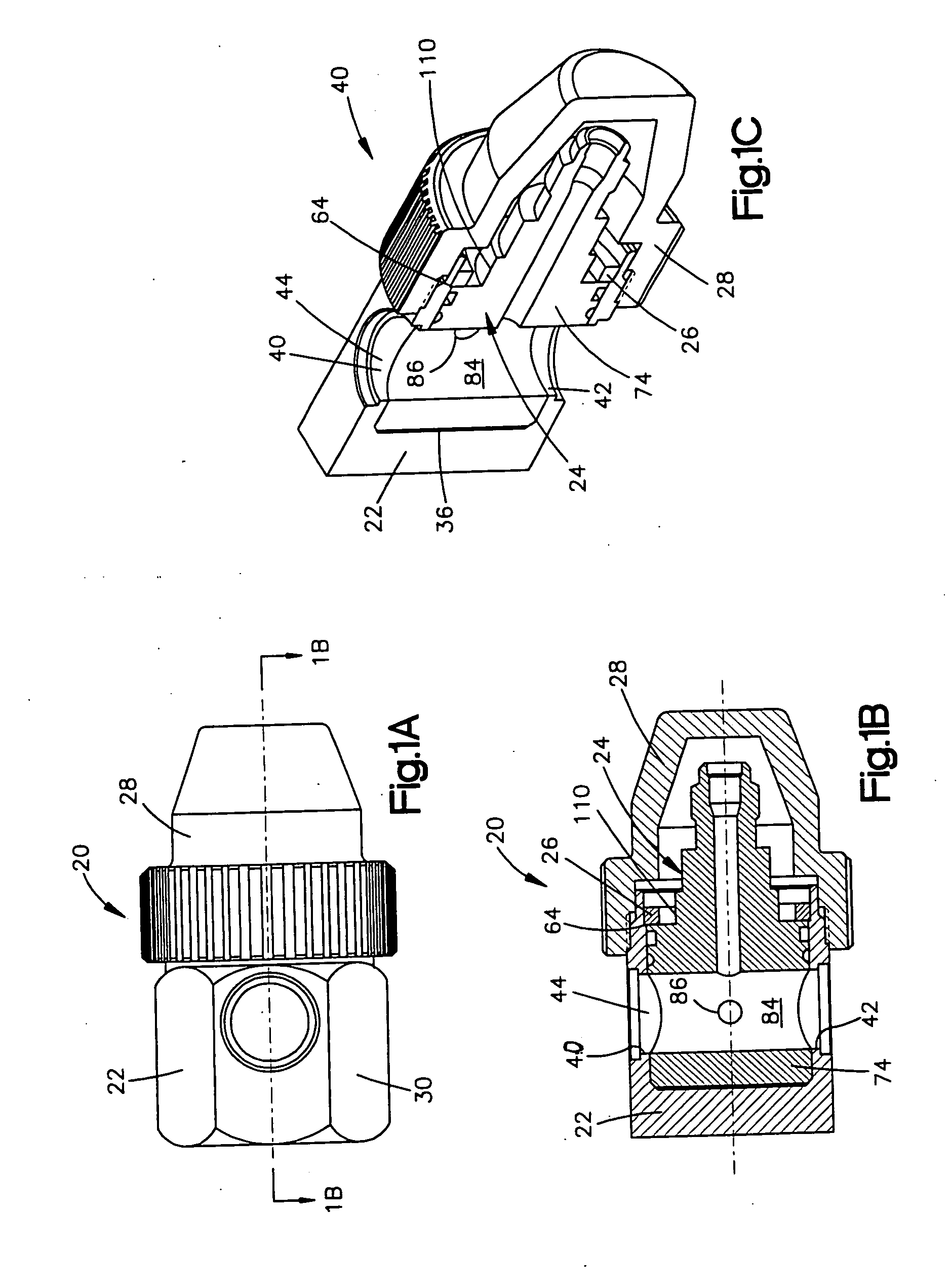 Plug-style air-conditioning service valve