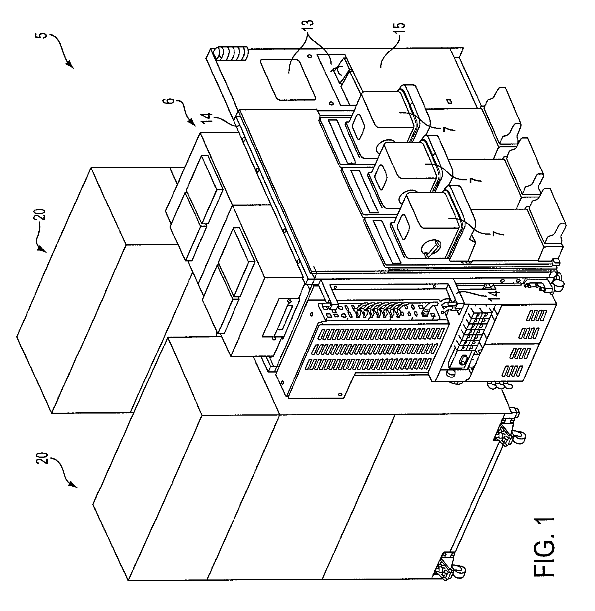 Semiconductor wafer processing system with vertically-stacked process chambers and single-axis dual-wafer transfer system