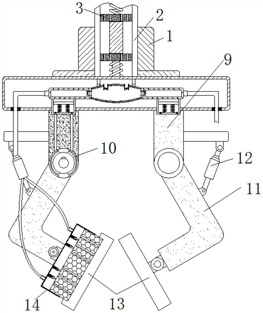 Pneumatic control intelligent mechanical arm device capable of avoiding adhesion