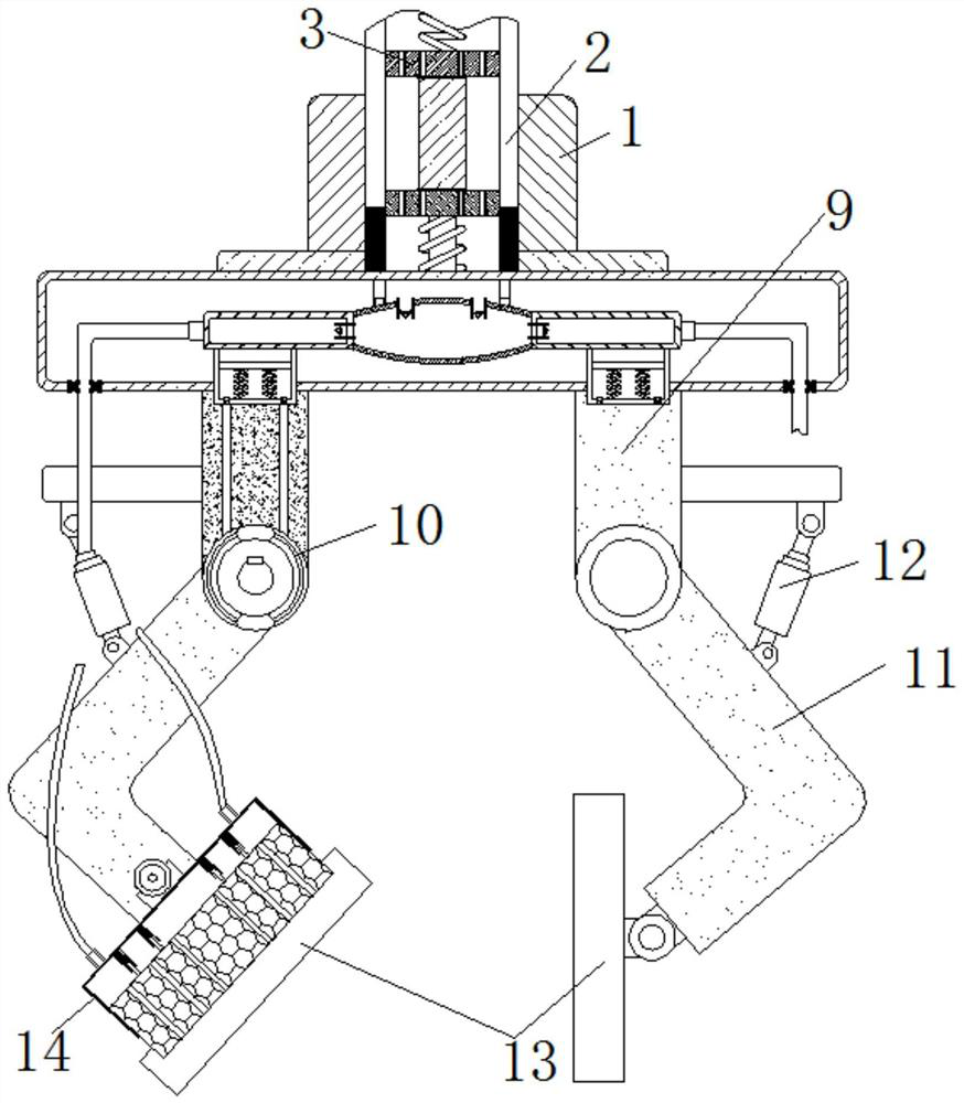 Pneumatic control intelligent mechanical arm device capable of avoiding adhesion