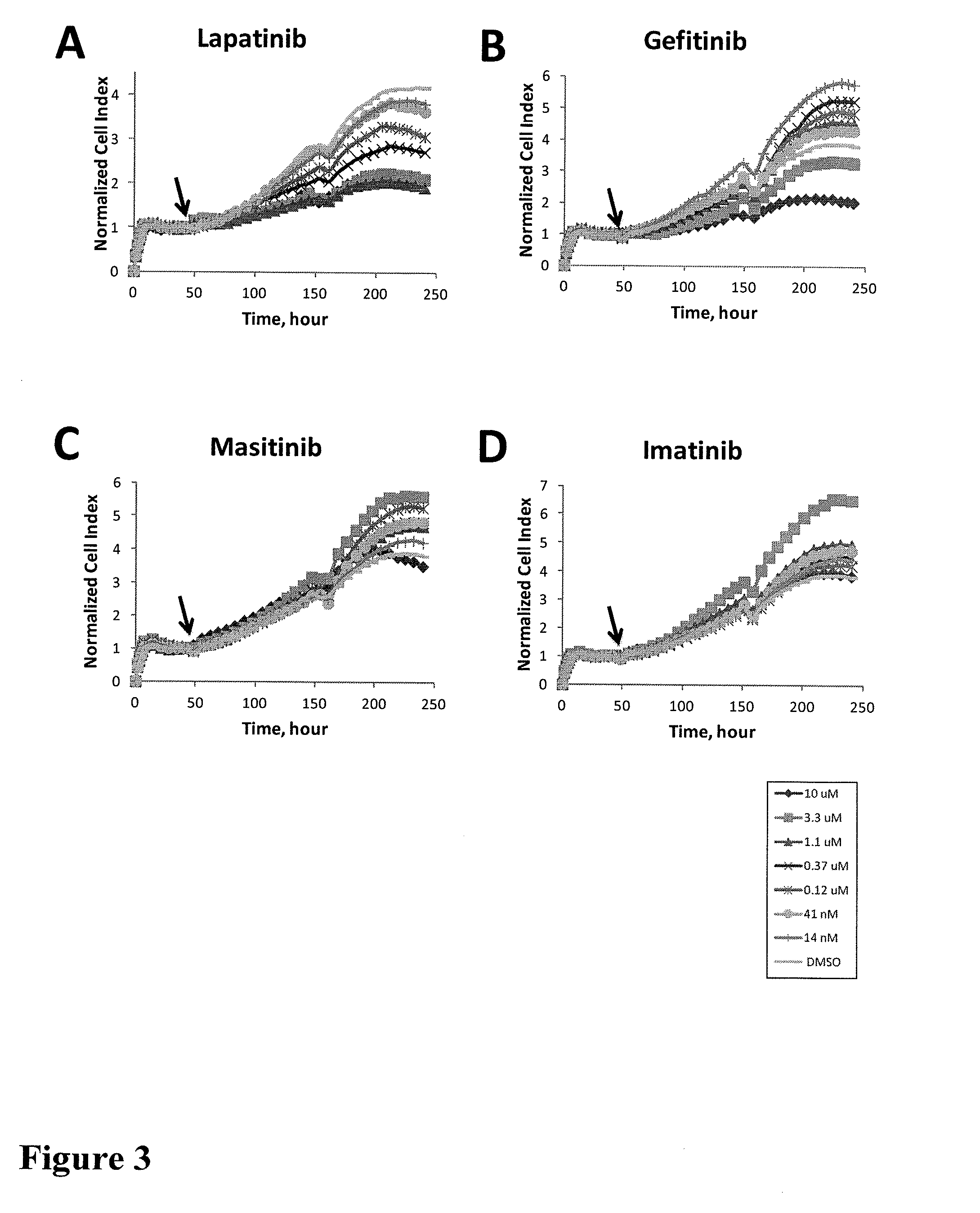 Using impedance-based cell response profiling to identify putative inhibitors for oncogene addicted targets or pathways