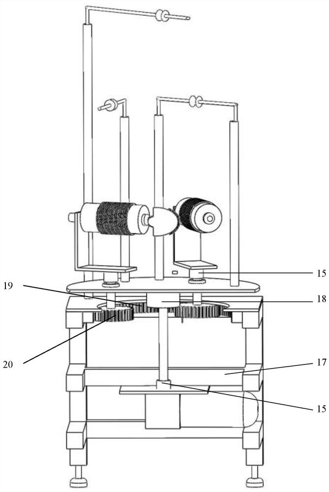 First twisting, stranding and second twisting all-in-one machine for ceramic fibers