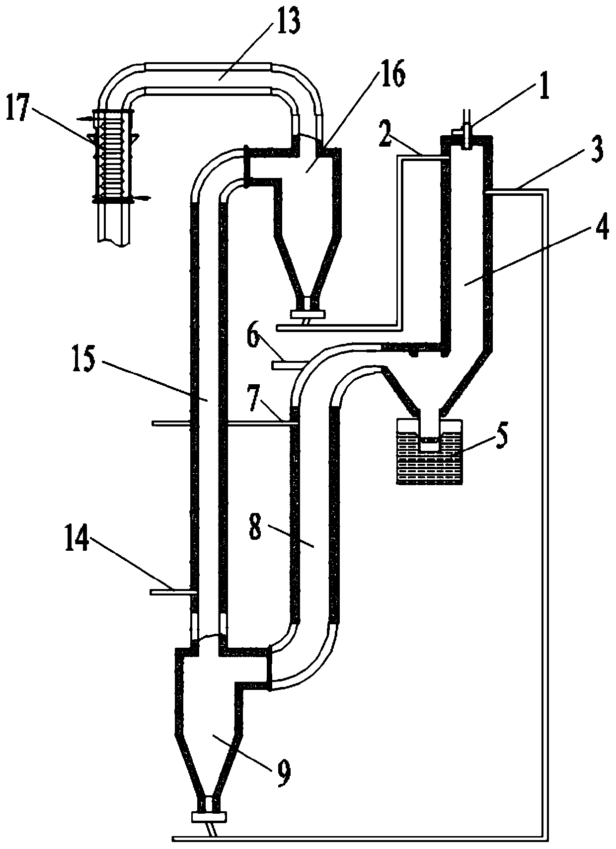 Two-section downdraught bed ironmaking system and ironmaking process