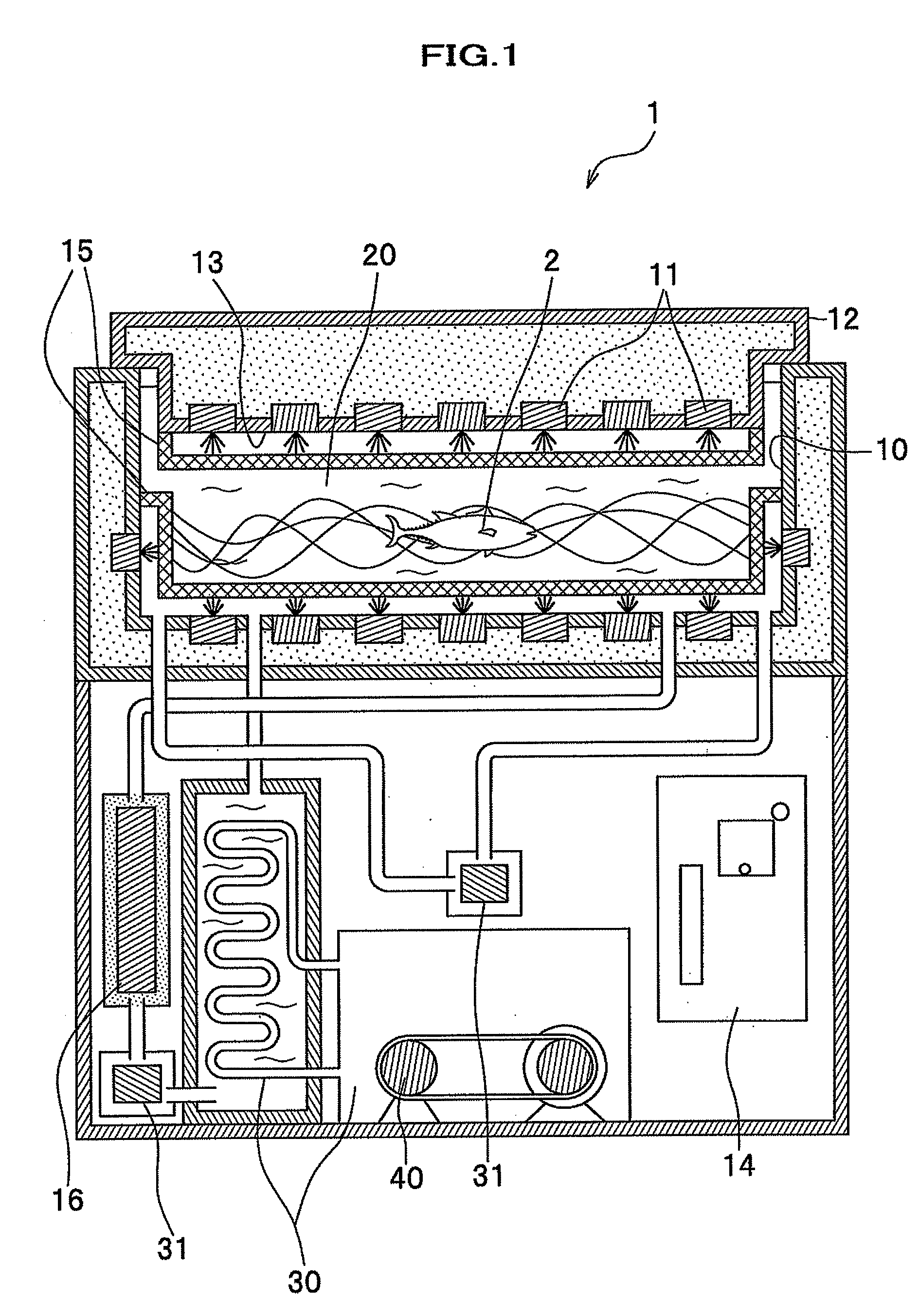 Underwater ultrasonic thawing apparatus