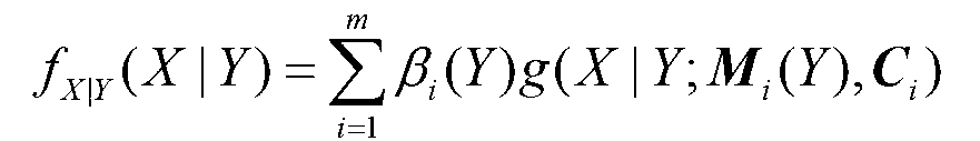 Line spectrum-to-parameter dimensional reduction quantizing method based on conditional Gaussian mixture model