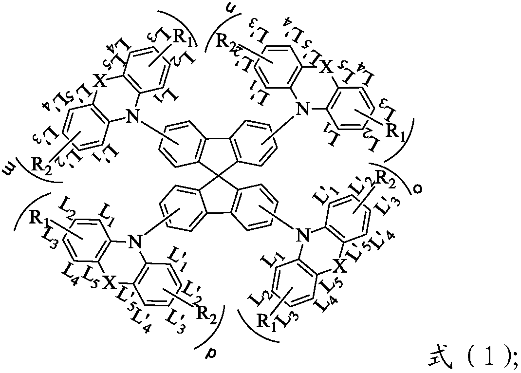 Organic compound containing 9,9'-spirobifluorene as main body and application of organic compound