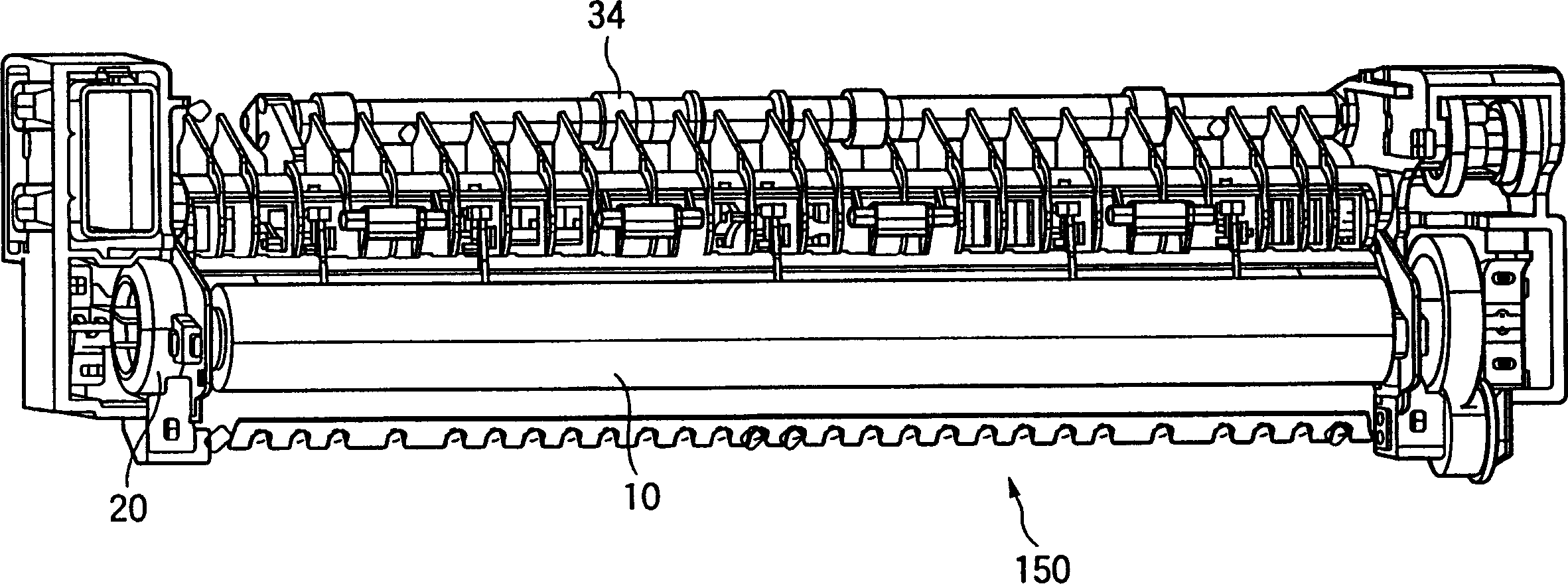 Heated rotary drum and image forming device using said heated rotary drum