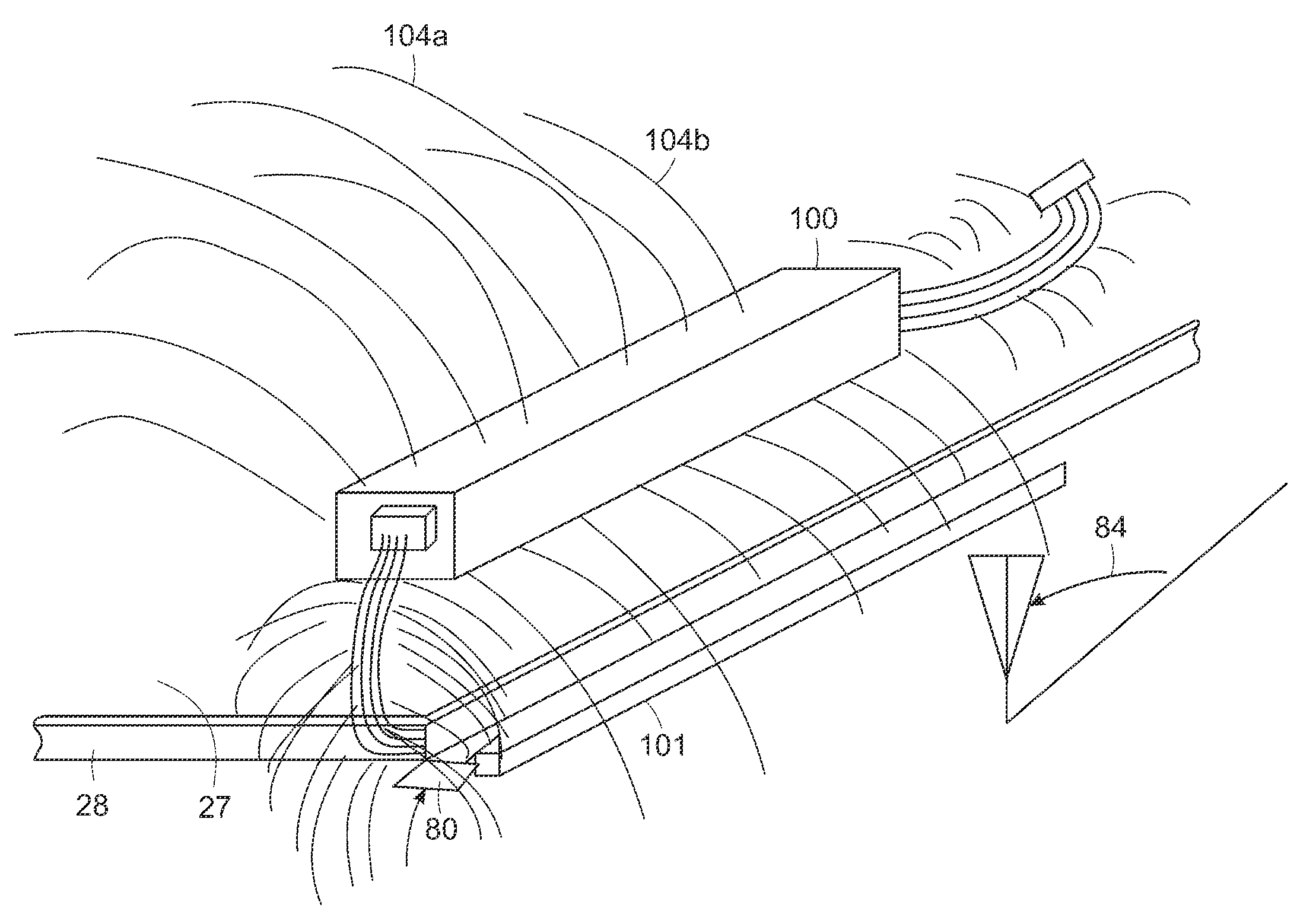 Portable computer with thermal control and power source shield