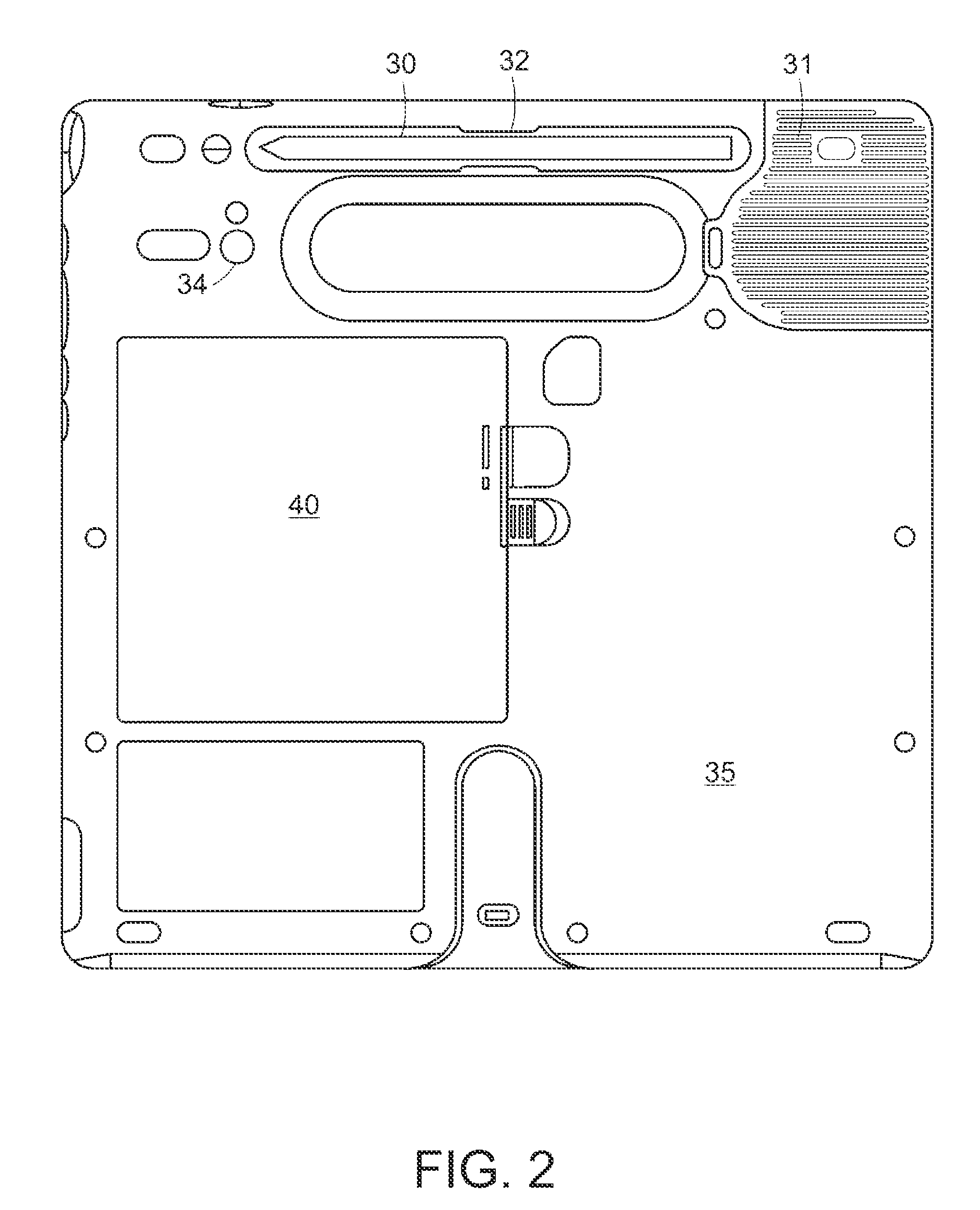 Portable computer with thermal control and power source shield