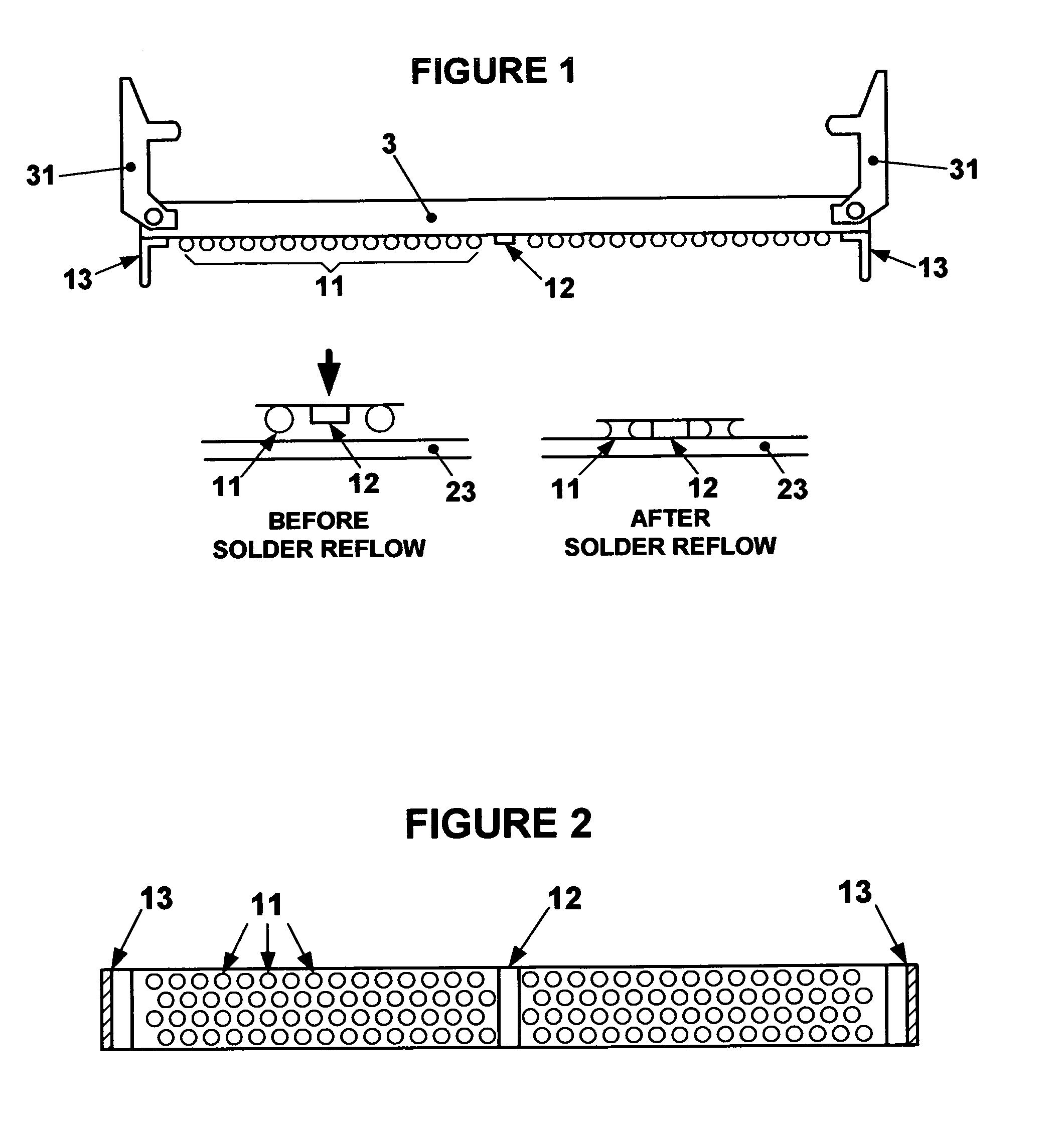 Edge card connector having solder balls and related methods