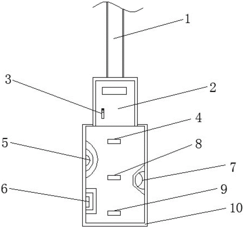 Internal vision device and method for internal form of dry cave in karst region