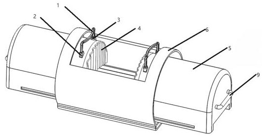 Square cabin type CT (computed tomography) ionizing radiation prevention protection device for infants