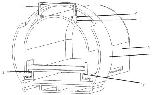 Square cabin type CT (computed tomography) ionizing radiation prevention protection device for infants