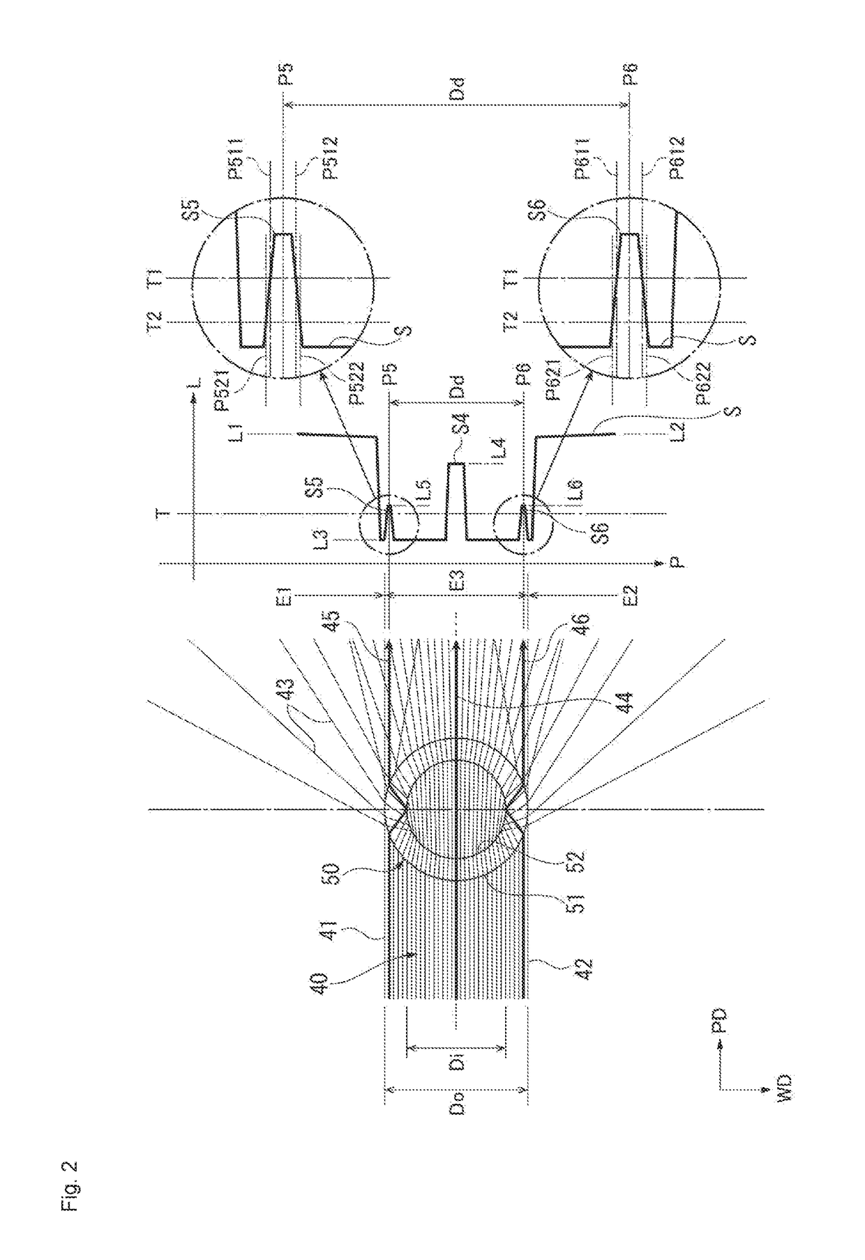 Internal diameter measuring method for transparent tube