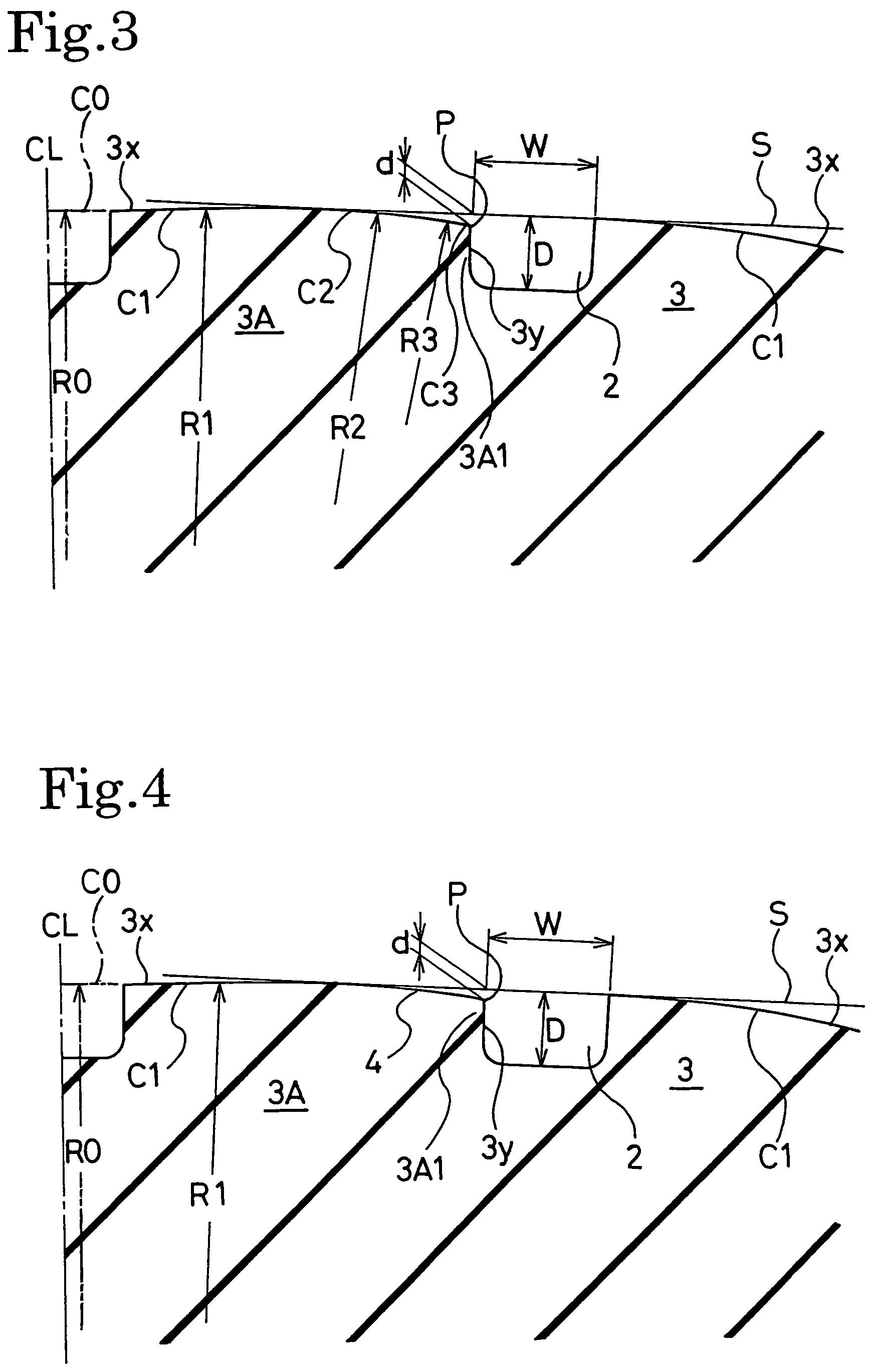 Pneumatic tire with ground contact surface of land portion having circular arcs