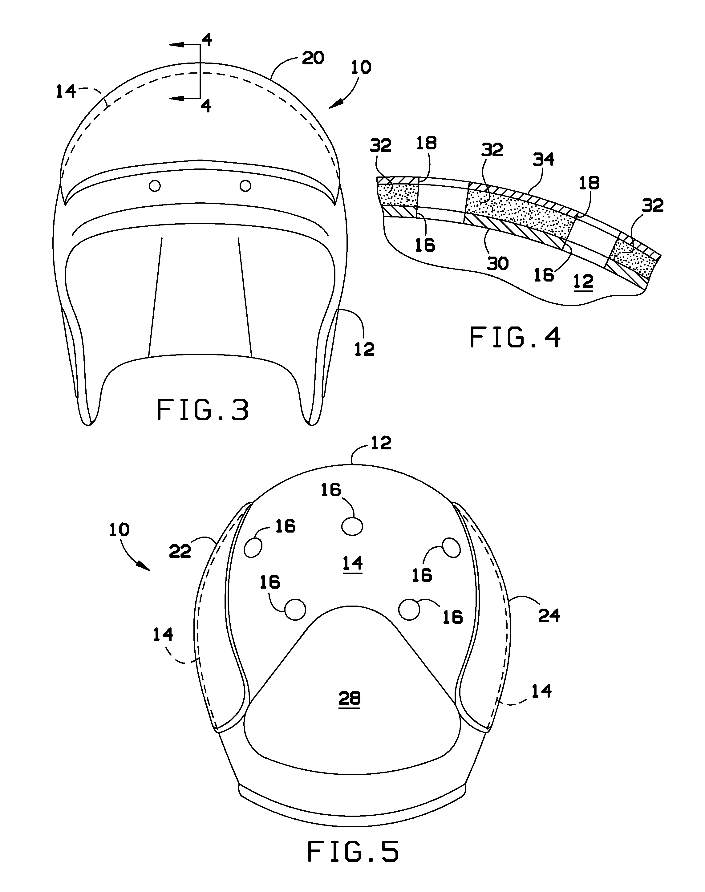 Sporting helmet with outer pads