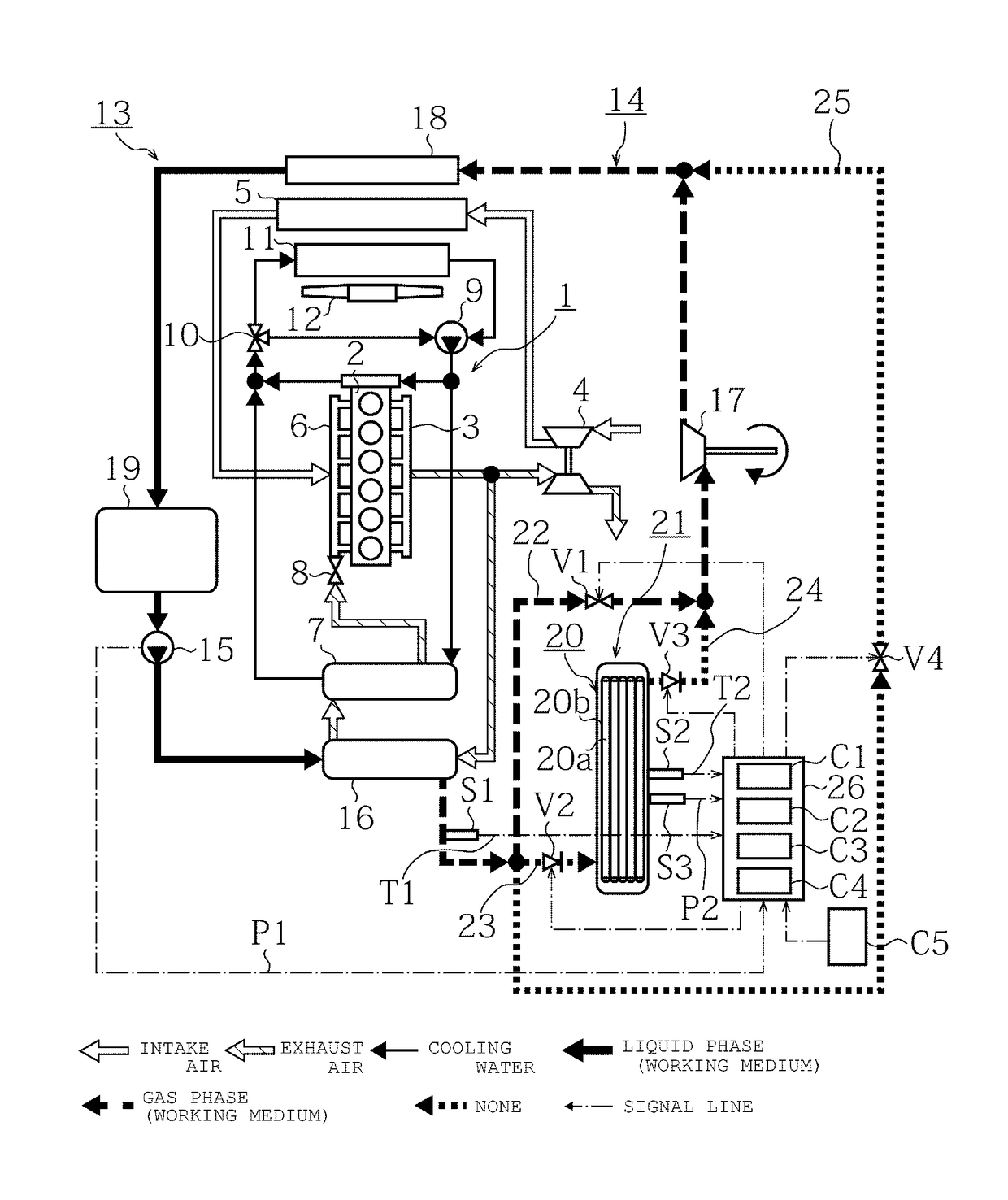 Exhaust heat recovery device for internal combustion engine and exhaust heat recovery method for internal combustion engine