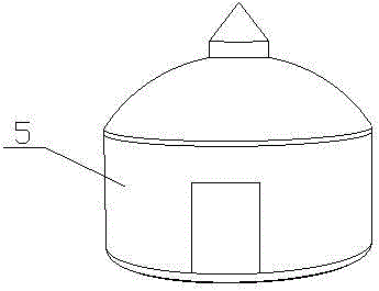 Assembled inflatable gas mold with inflatable internal capsule and mounting method thereof