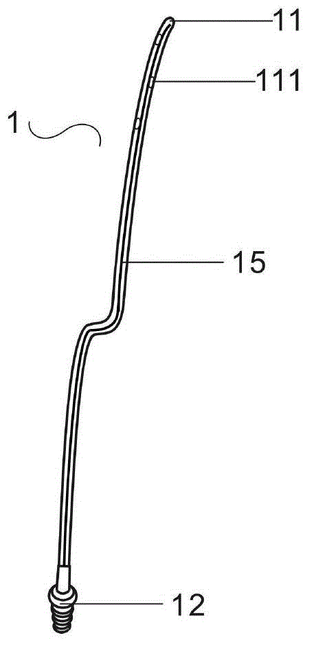 Minimally invasive chest drainage tube and drainage surgery instruments confirming to human body anatomy characteristics