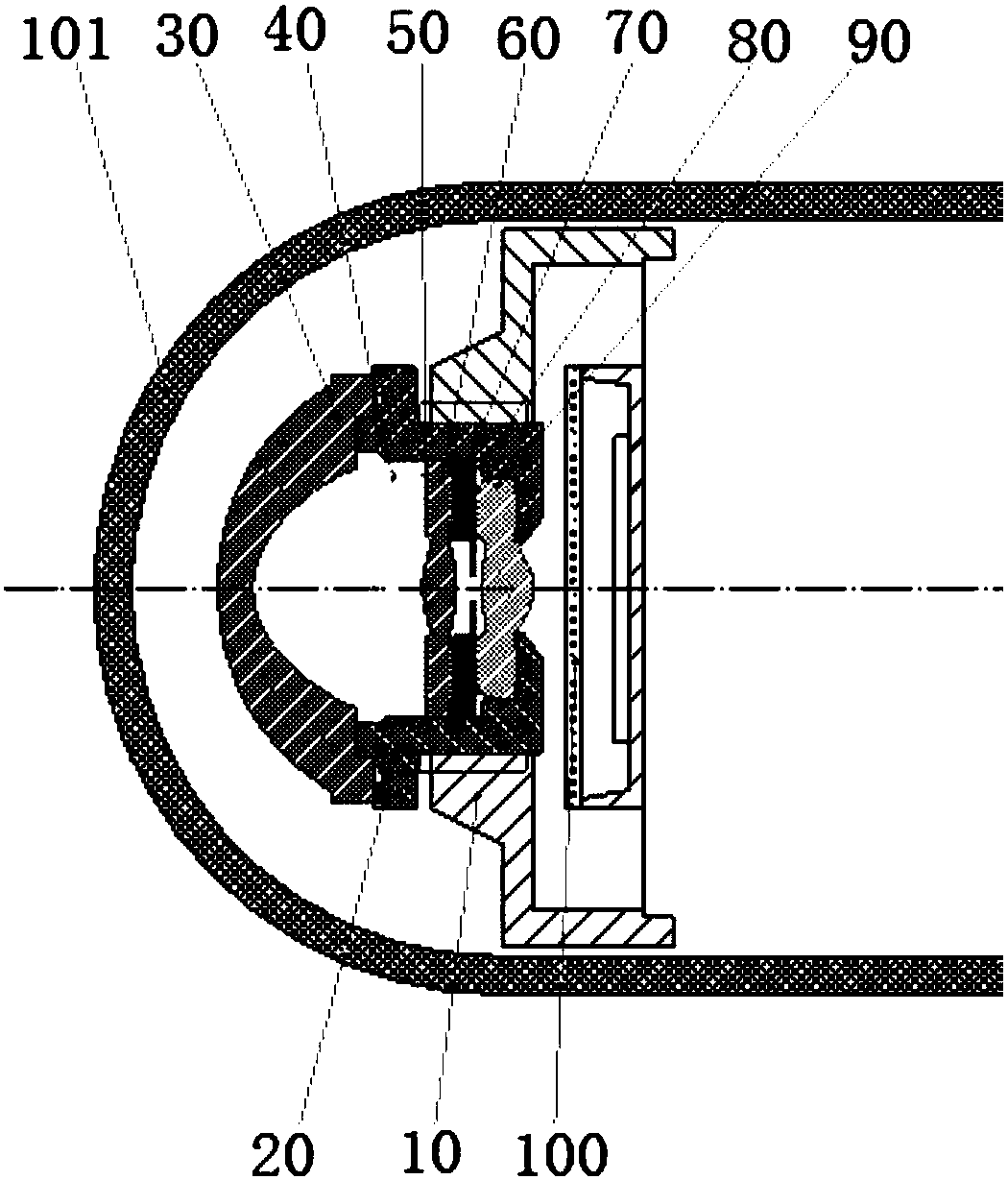 Medical endoscope wide-angle capsule lens