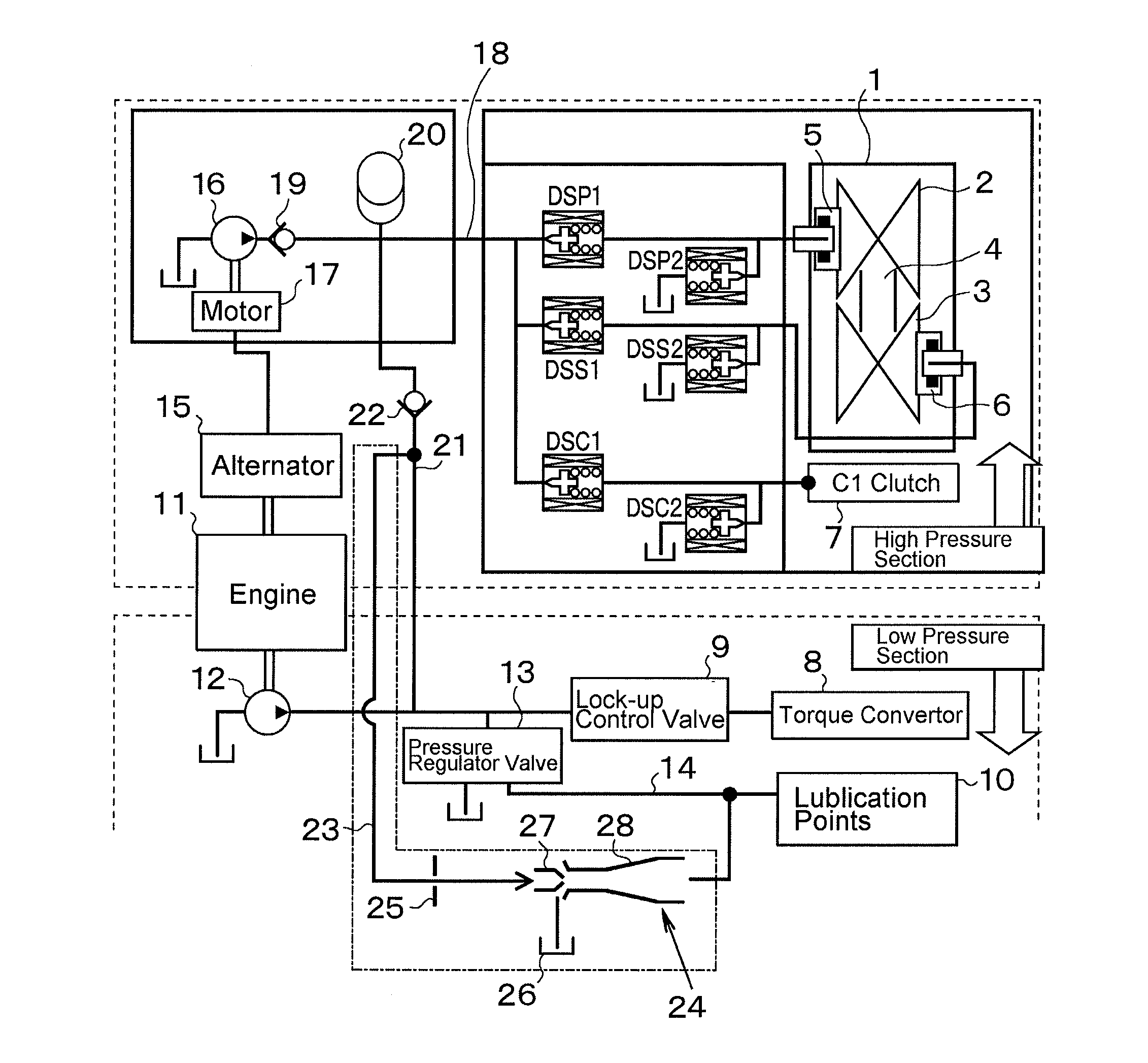 Hydraulic control system having accumulator