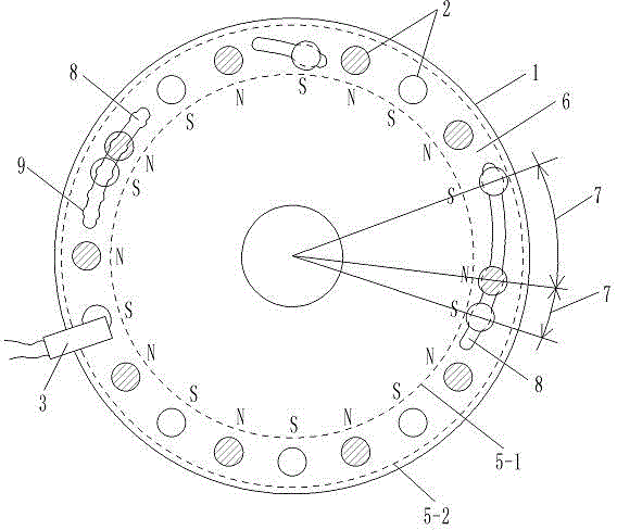 Power-assisted bicycle having sensor with multiple position-adjustable magnets in casing