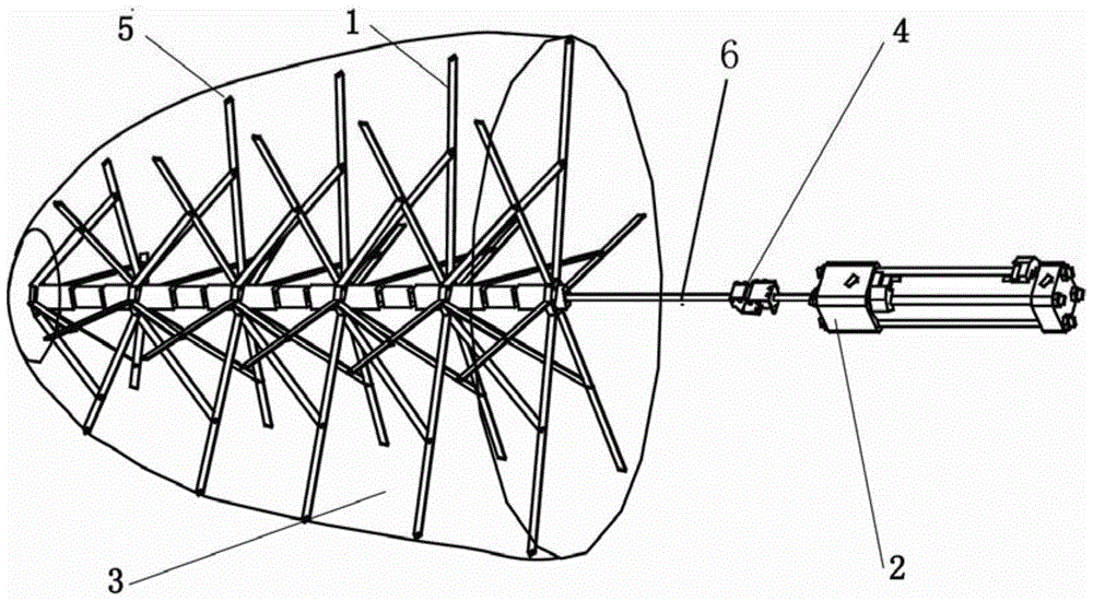 A shape-memory-alloy-actuated variable volume structure with deflection-hinge locking