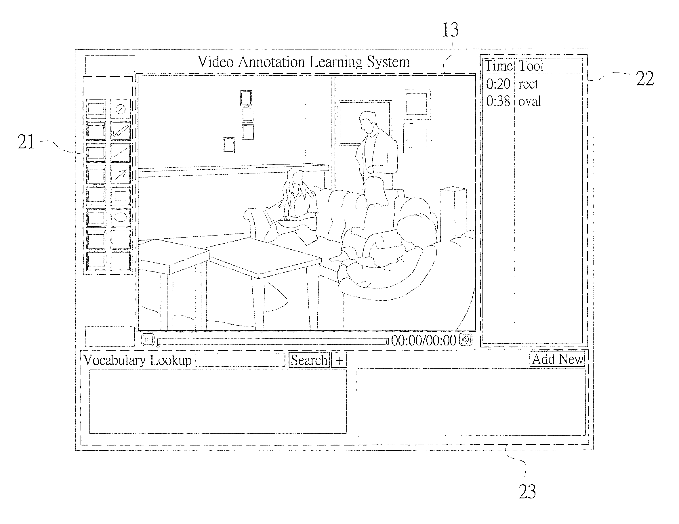 Real-time video annotation learning system and method for the same