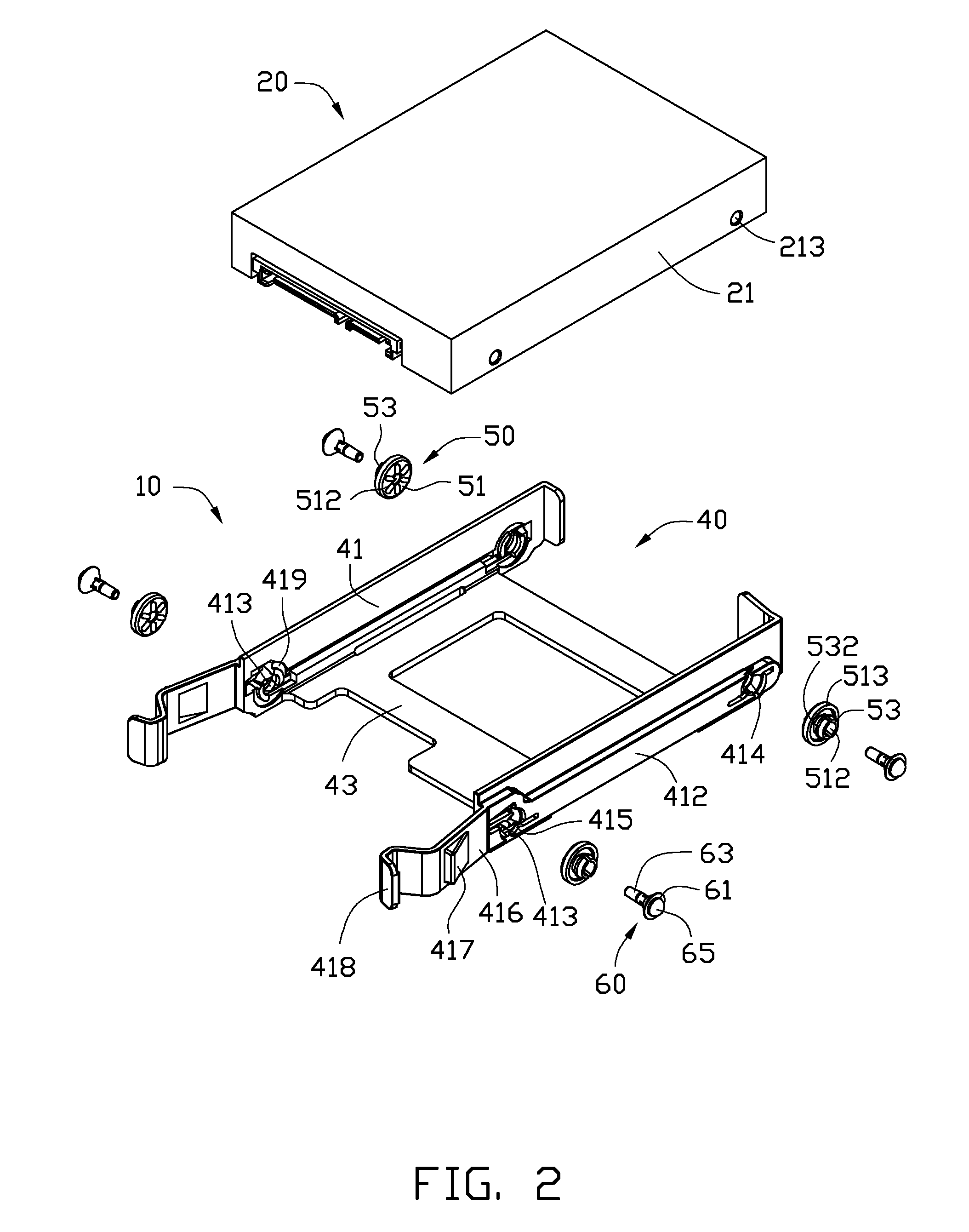 Fixing frame and fixing apparatus for storage device